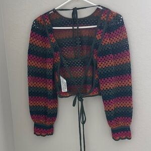 Multicolor Crochet Crop Top
